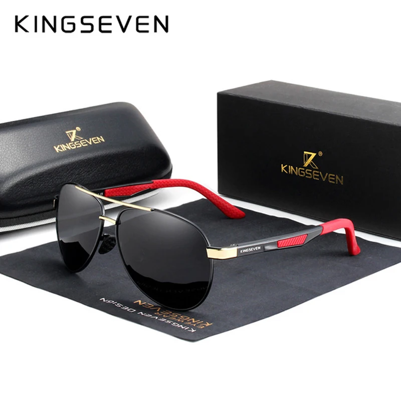 نظارات Kingseven الشمسية خفيفة الوزن وعصرية وعصرية، مما يزيد من إحساس التطور والسحر، تصبح عن منتجًا يجب اقتناؤه للتنزه في الصيف، تساعدك بثقة في الخروج في العالم