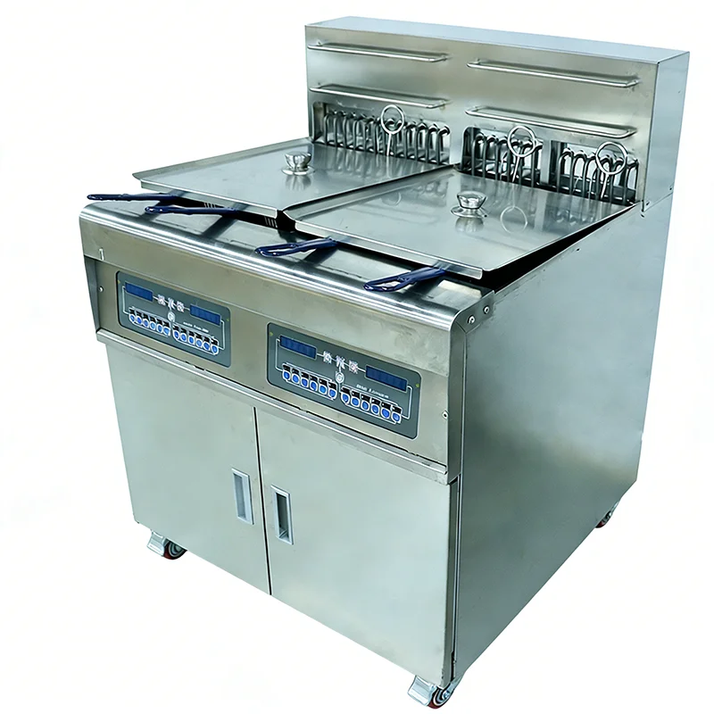 

Фритюрница электрическая профессиональная HELAXEN с 3 баками, из нержавеющей стали, с автоматическим подъемом, компьютеризированная, для ресторанов быстрого питания