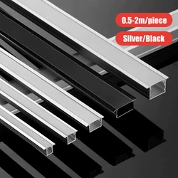 0.5/1m/2m LED Aluminium Profil Kanal Diffusor halter u/v/w Form schwarz/silber lineare Licht leiste Decken wand Eck beleuchtung