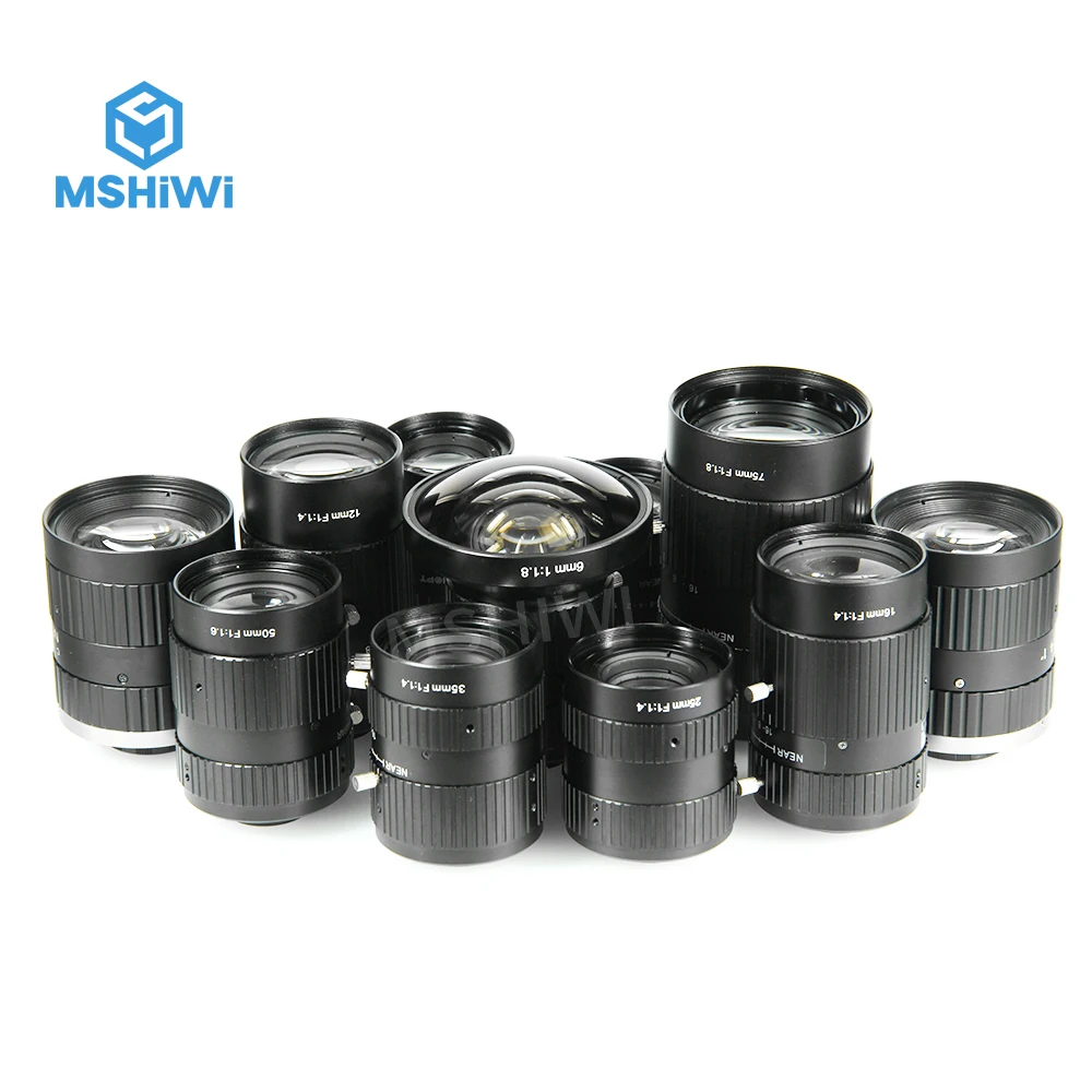 FA Macchina di Visione Lente Lunghezza Focale 12/16/75 millimetri 9MP C-mount 1 "F1.4/1.8 Iris Manuale Lente per Uso Industriale REFLEX Digitale LA SUA Telecamere