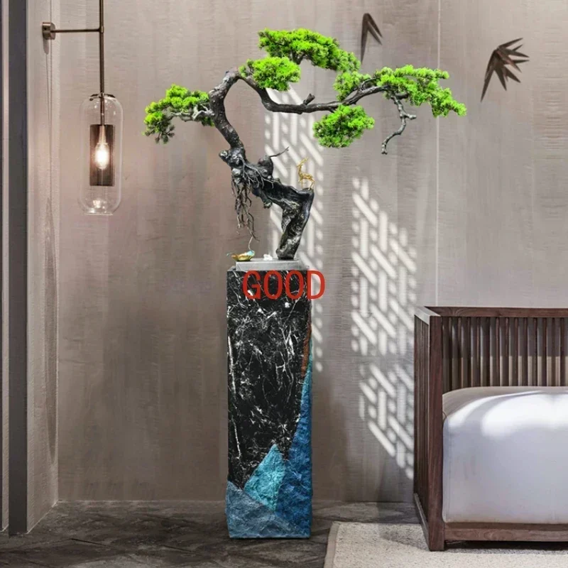 Large Floor Living Room Decorations Decoration Hotel Lobby Entrance Lucky Water Welcome Pine
