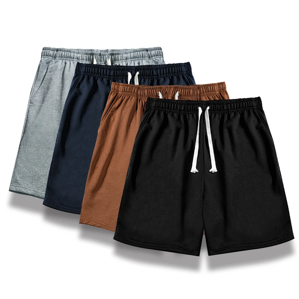 

Summer Men Running Shorts Casual Jogging Sport Short Pants Solid Color Drawstring Loose Elastic Waist Basketball Shorts