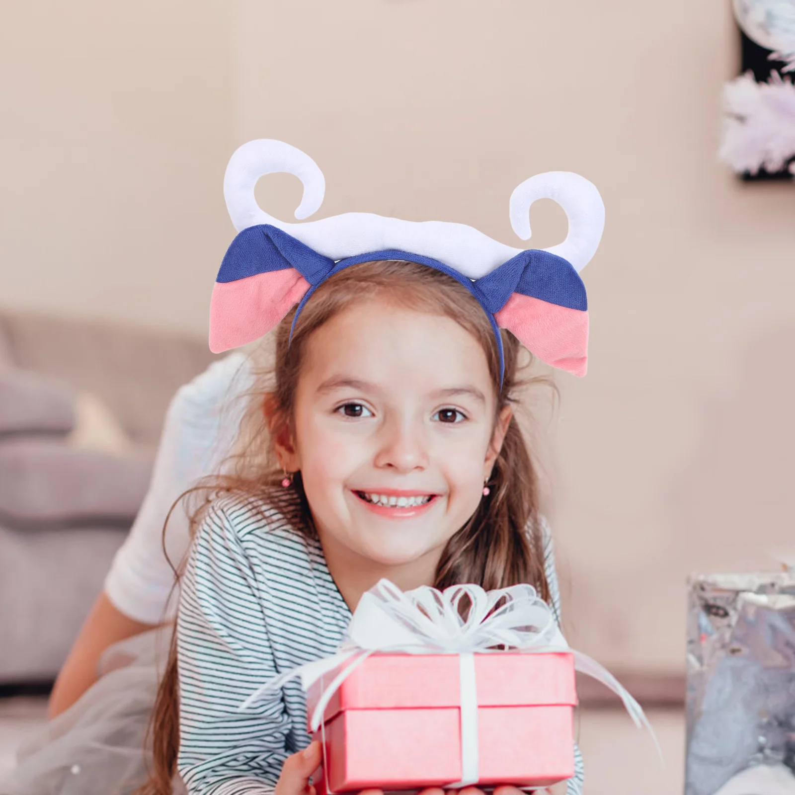 1 set di accessori per costumi animali con coda di corno di toro, set di vestire per bambini, per ruolo di carnevale per feste in fattoria di Halloween