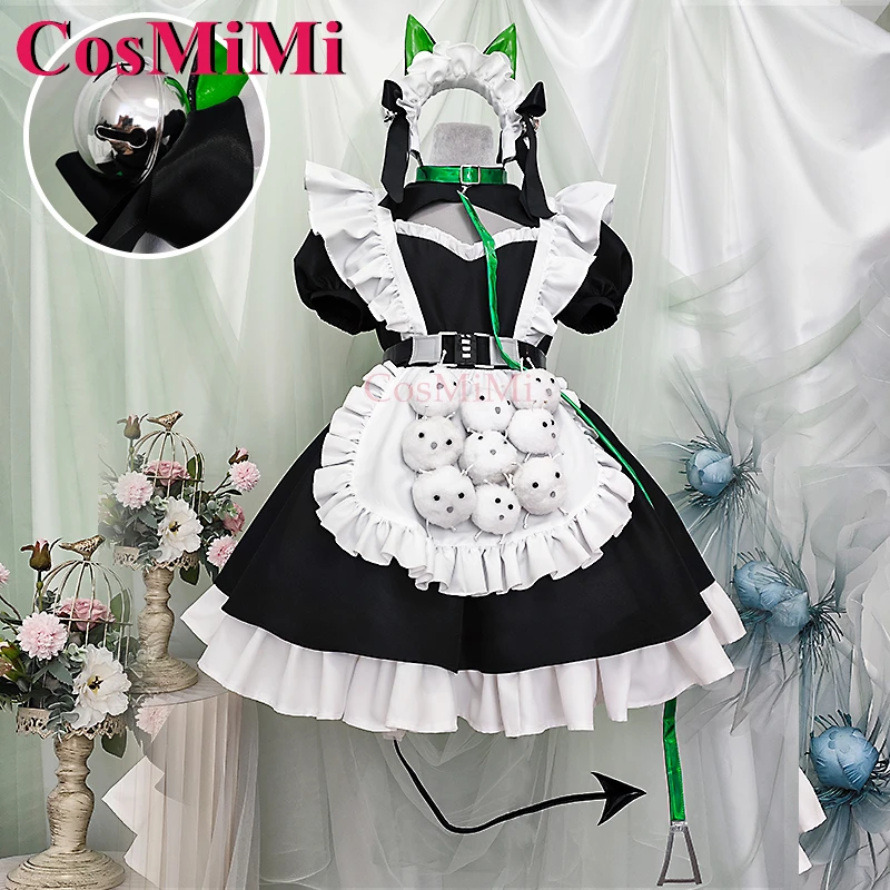 

CosMiMi Anime VTuber VirtuaReal Aza Cosplay Costume Fashion Sweet Elegant Maid Dress Women Carnival Party Role Play Clothing New