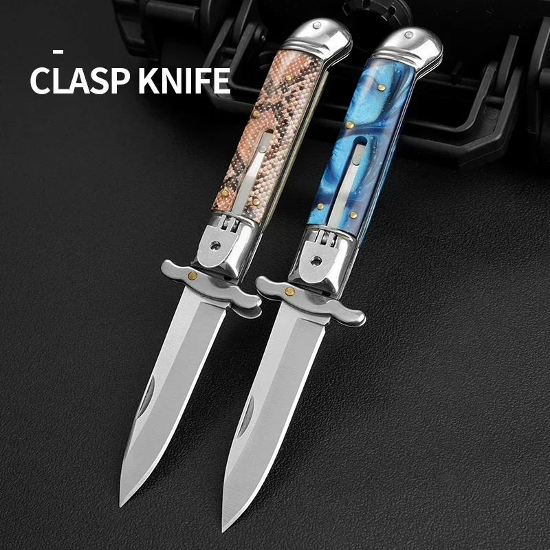 1pc，Outdoor camping folding knife, multi-function EDC knife, high appearance value box knife, stainless steel folding knife