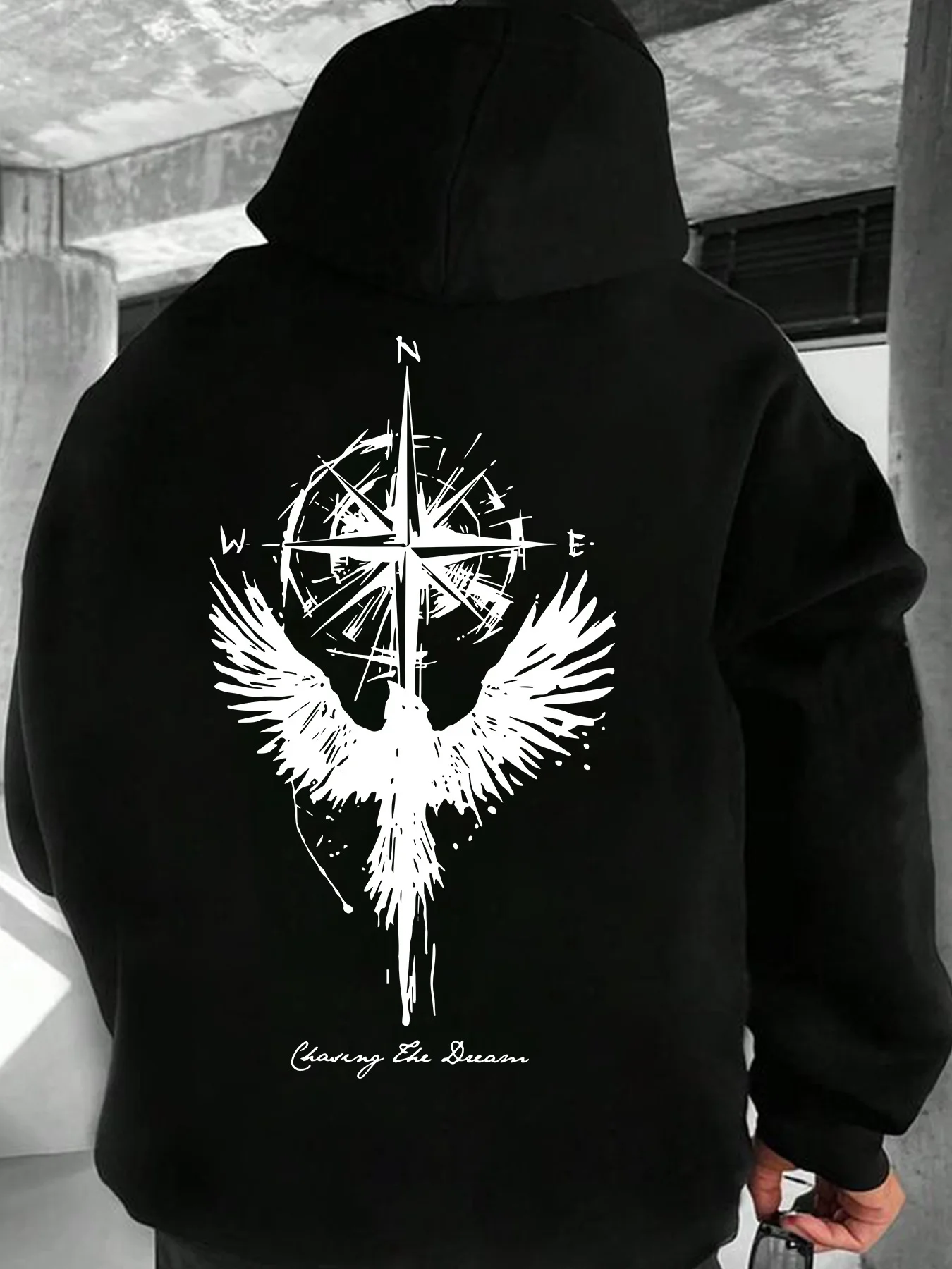 

Men Creative Motorcycle Print Letter Graphic Casual Sports Commuter Multifunctional Hoodie Sweatshirt Cotton Fleece Warm Hoodie