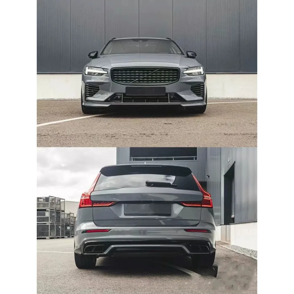 Dedicated Car Front Rear Bumper Strip Lip Spoiler Diffuser Splitter Scratch Protector For Volvo S60 V60 2020 2021 2022 2023 2024