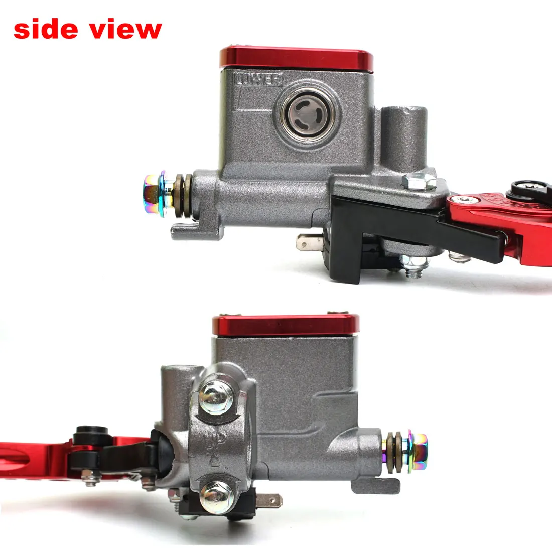 One Pair 14mm Piston Moto Bike Hydraulic Clutch Lever Right Hand Brake Master Cylinder Pump Lever 22mm Universal Street Pit Bike