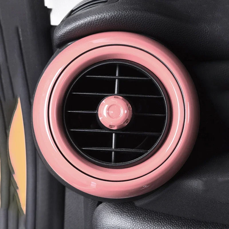 

4PCS Car Air Outlet Conditioning Vent Button Cover Trim Sticker Decoration For MINI Cooper F55 F56 F57 2023 Styling Accessories