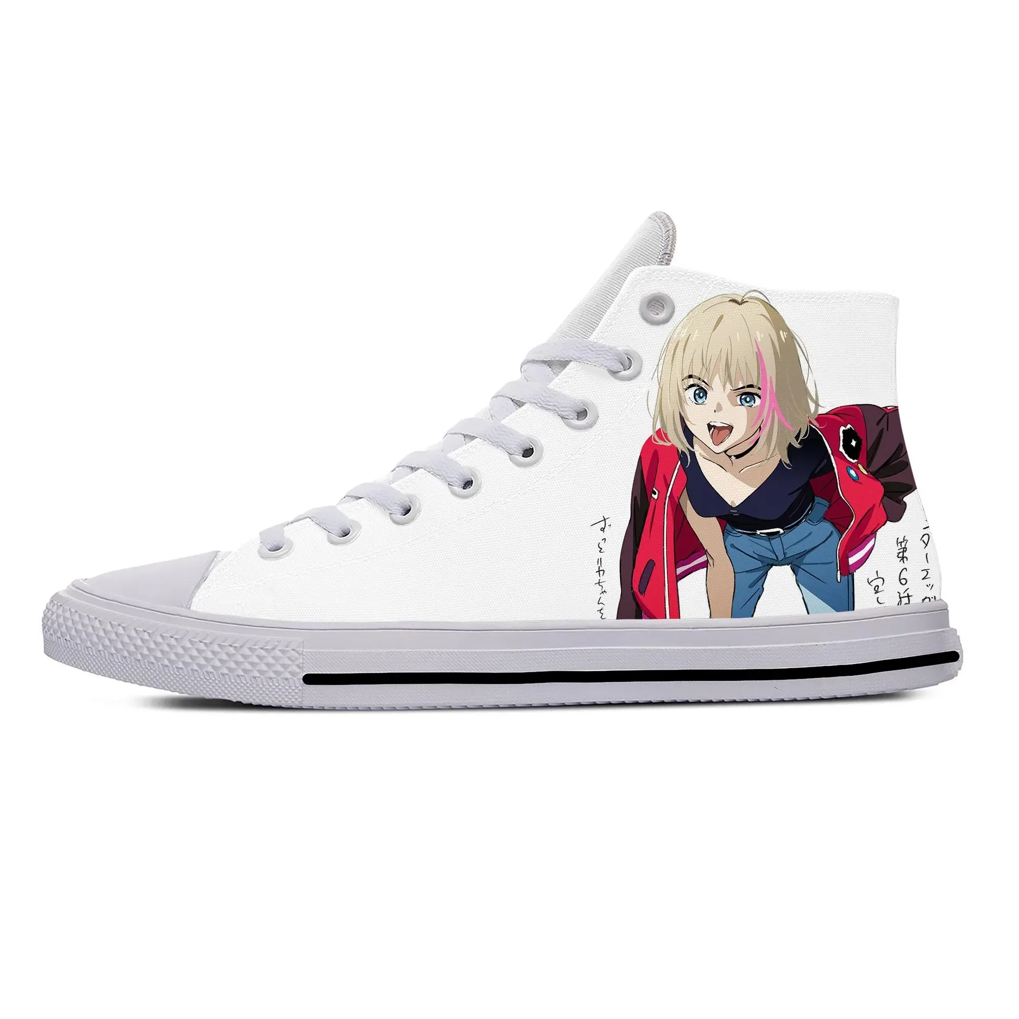 Anime Cartoon Wonder Egg Priority Kawai Rika Chaussures décontractées mignonnes à tige haute, légères et respirantes pour hommes et femmes