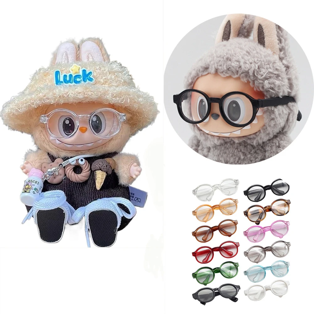 

6.5cm 9cm Doll Glasses Cute Plastic Glasses Toy Glasses Accessories for 15cm Labubu 60cm 1/3 BJD Dolls 20cm Doll