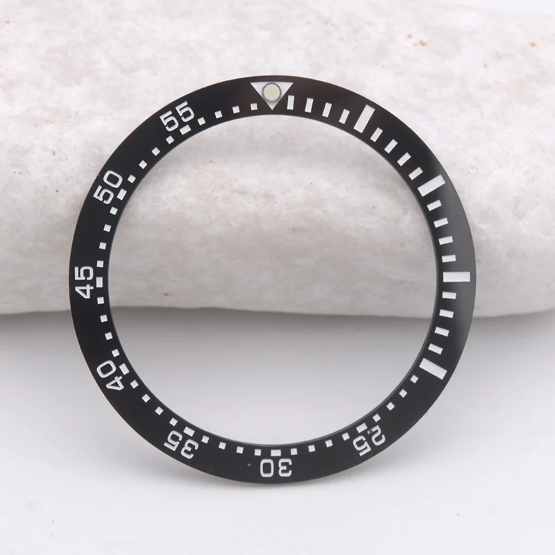 38mm SPB185 SPB187 Ceramic Watch Bezel Insert Ring Fit Watch case Bezel Men Watch Replacement Part Accessories