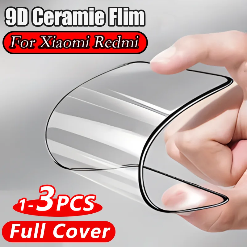 1-3PCS Screen Protector Ceramics Film For Xiaomi Redmi Note 13 12 11 10  9 8 Pro Turbo 11S Full Cover Soft Phone Films Not Glass