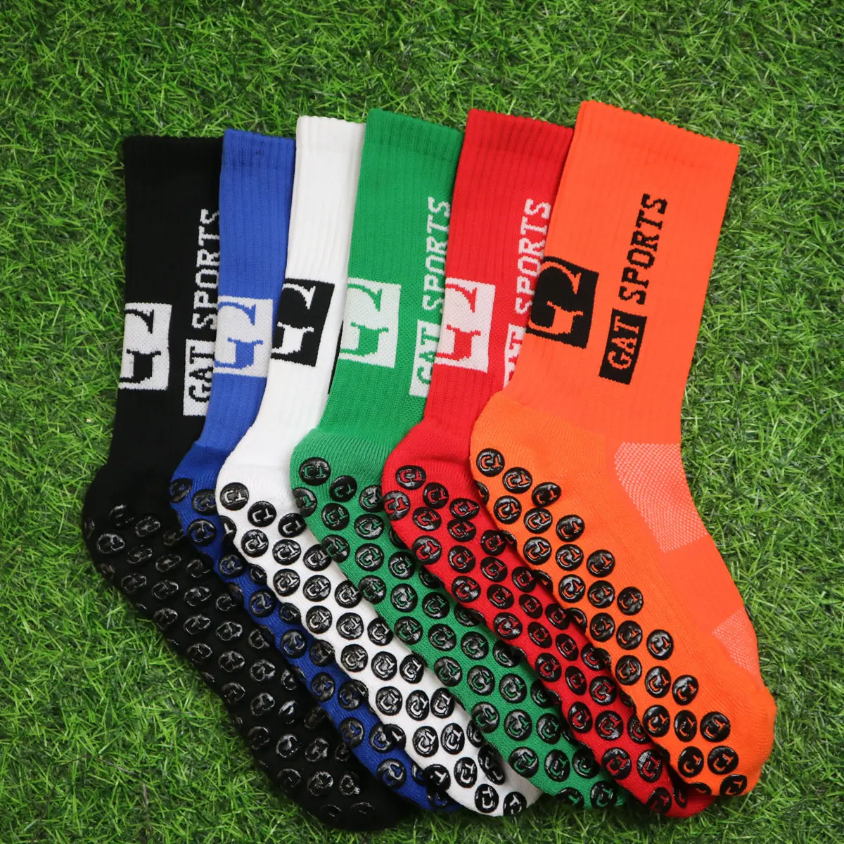 5 Pairs of Non-Slip Football Socks , Breathable Outdoor Sports Socks Suitable for Soccer, Rugby, Basketball, Running