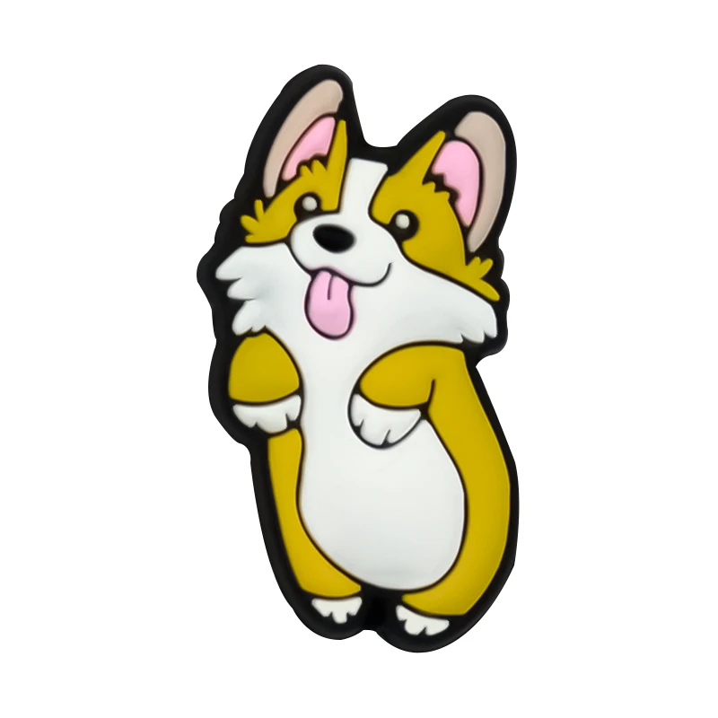 1/25 Uds. GamePad de diamantes morados, accesorios para zapatos de flores para mujer, Croissant, corazón, perro, adornos para zapatos, decoración, pentagrama, Pin, zueco