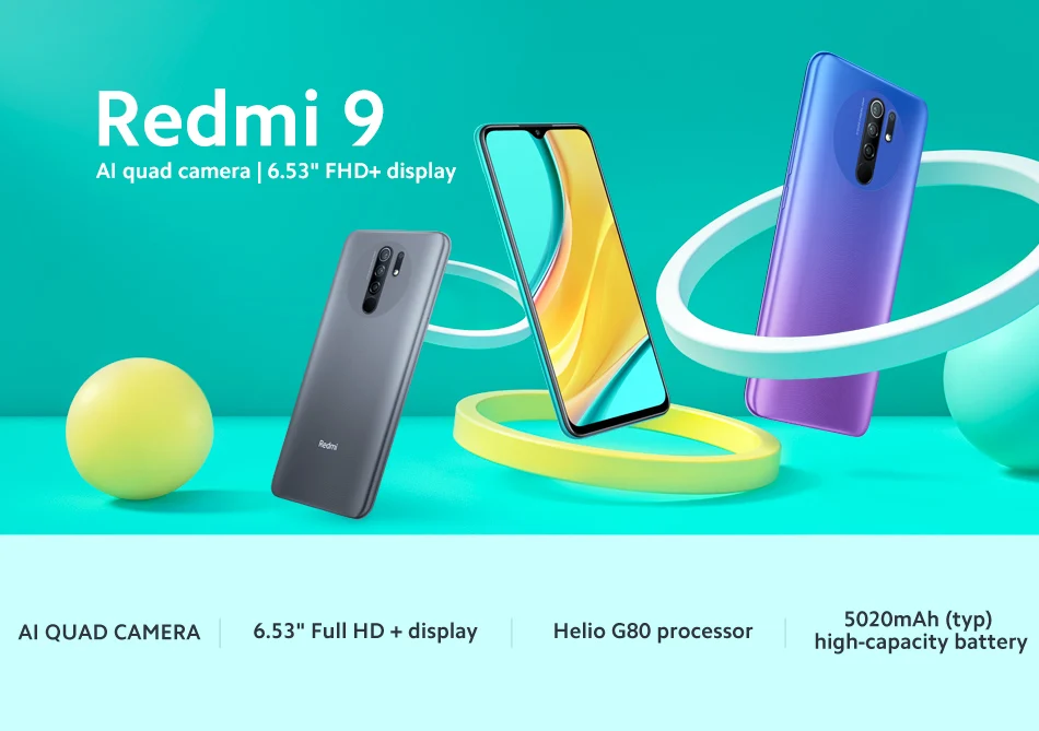 Xiaomi Redmi 9 5G 64GB シルバー Xiaomi Redmi 9 - 64 GB - Charcoal Gray (Unlocked) for sale online