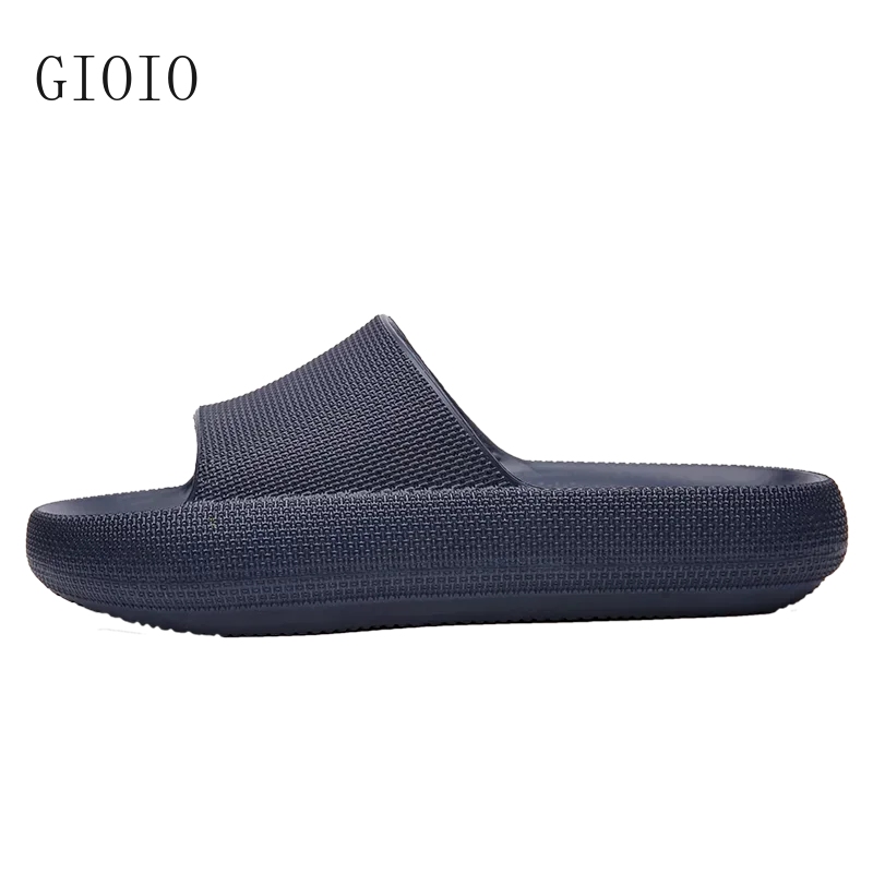 GIOIO EVAThick Sole 4cm Bathroom Slippers Cloud-Like Comfort Home Use Couple Height Increasing Indoor Solid Color Summer Sandals