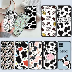 FR25 Cartoon Art Cow Case for Samsung Galaxy A01 A02S A03S A03 Core A6 A7 A8 A9 A10S A11 A12 A20S A30S A40S A50S A70 Plus