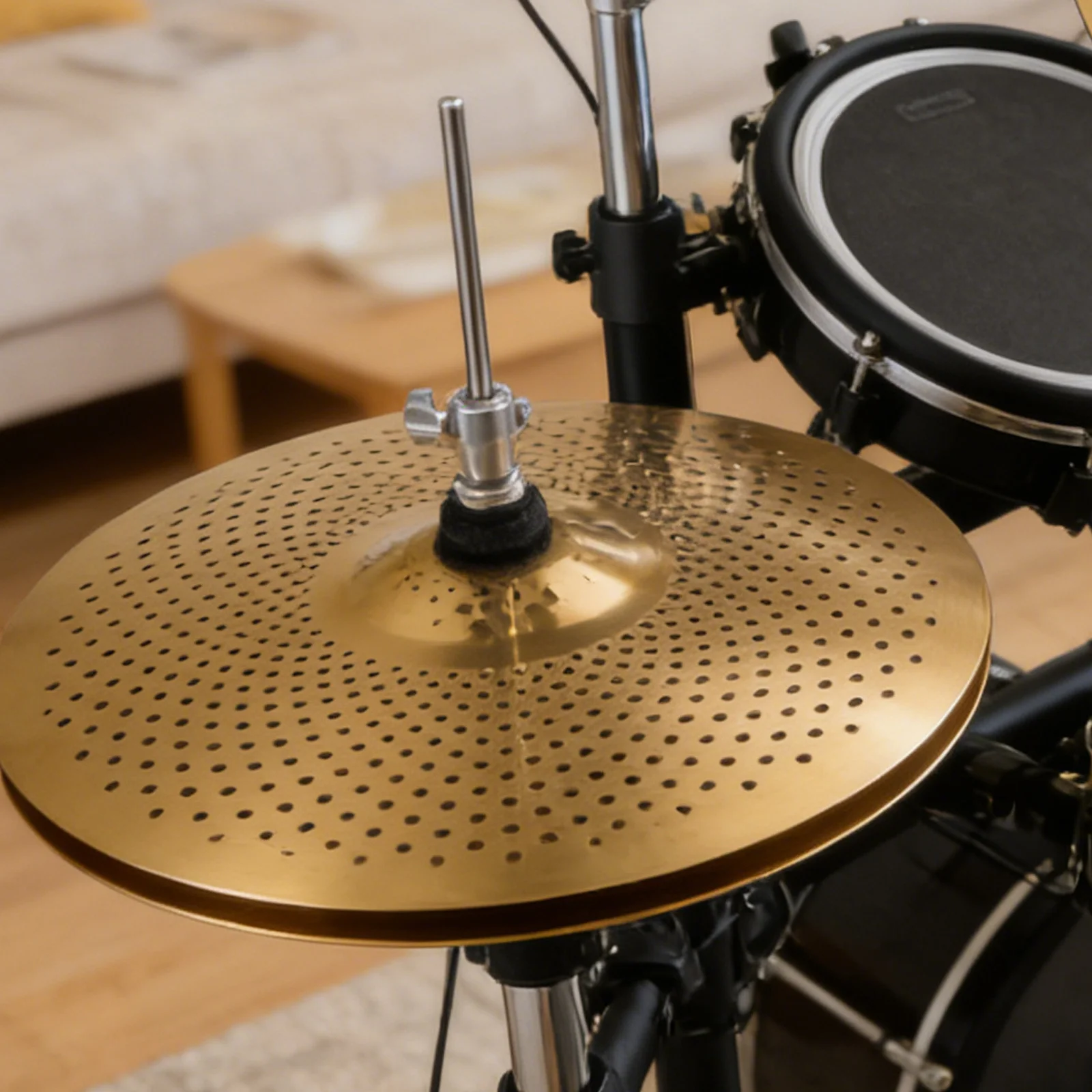 

16 Inch Drum Mute for Practice Sessions, Low Volume Hi Hat Cymbals with Authentic Tone, Silent Crash Cymbal for Extended Use,