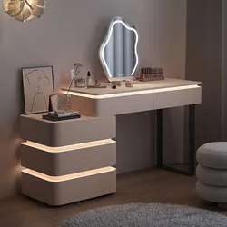 Toaletka lekka lustro krzesła Nordic Wood szuflady do przechowywania szafki szafki nocne sypialnia Tocador Maquillaje wystrój pokoju