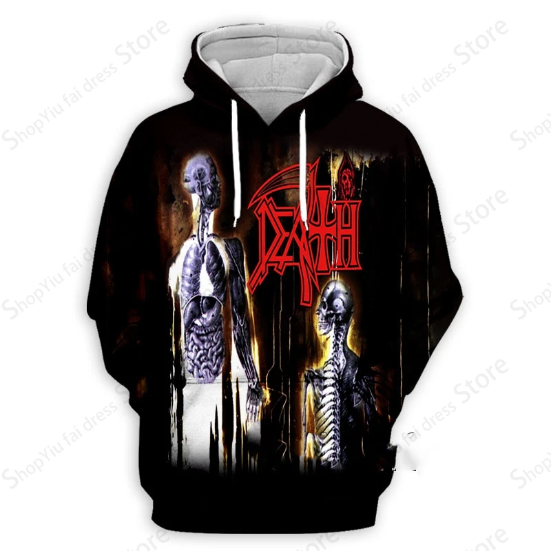 Heavy Metal Rock Band Death 3d Print Graphic Hoodies Men Women Fashion Street Oversized Hoodie Music Sweatshirt Boy Coat Y2k