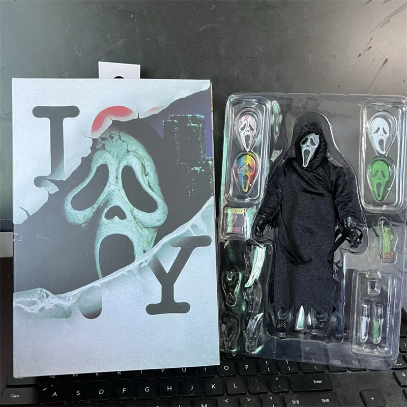 Anime Scream Ghostface Figure Ghost Nun Action Figure KO Horror Toys Halloween Party Christmas Gifts 18cm Collection Toy