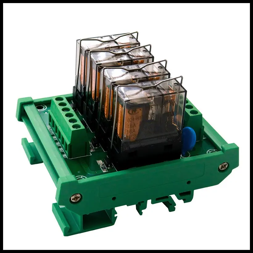 CNC4 قناة التتابع وحدة 24VDC PNP/NPN HF14FW الدين السكك الحديدية Monting التتابع مجلس 4I/4O Optocoupler العزلة مكبر للصوت وحدة HF32F-G