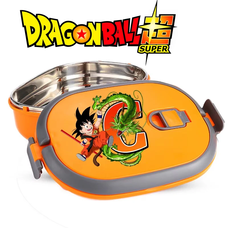 

Dragon Ball Boys Insulation Lunch Boxes Anime Cartoon Stainless Steel Bento Box Letters Print Toast Box Children Food Container