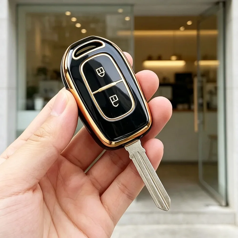2 Buttons TPU Car Key Cover Case Fob for Renault Kwid Traffic Symbol Fit Dacia Sandero Logan Duster 2016 2017 2018 Protect Shell