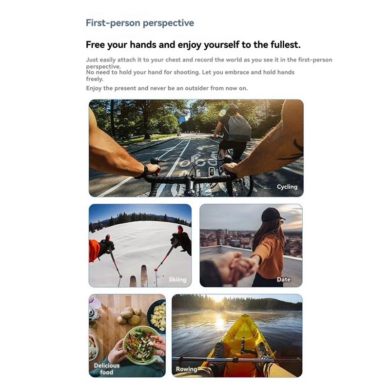 Portable Magnetic Action Camera with Magnetic Stand 2K HD IP65 Waterproof with Long Battery Life for Outdoor Sport White