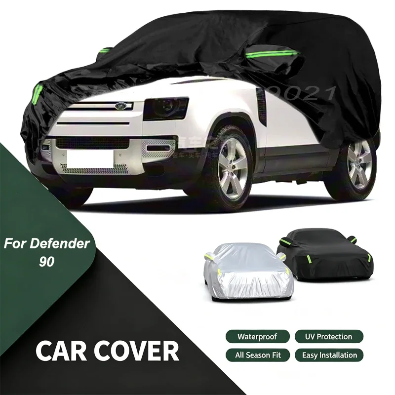 Car Cover For Land Rover Defender 90 Waterproof Dustproof Outdoor Protection, UV Snow Sun Resistant Auto Cover Car Sunshade