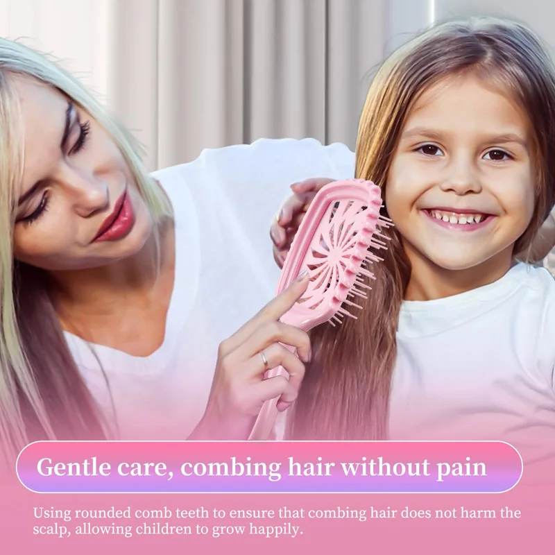 WANMEI Detangling Hair Brush- Effortless Tangle Free-Ideal for Natural Curly Straight Wet Dry，Salon Curl Defining Brush image 2