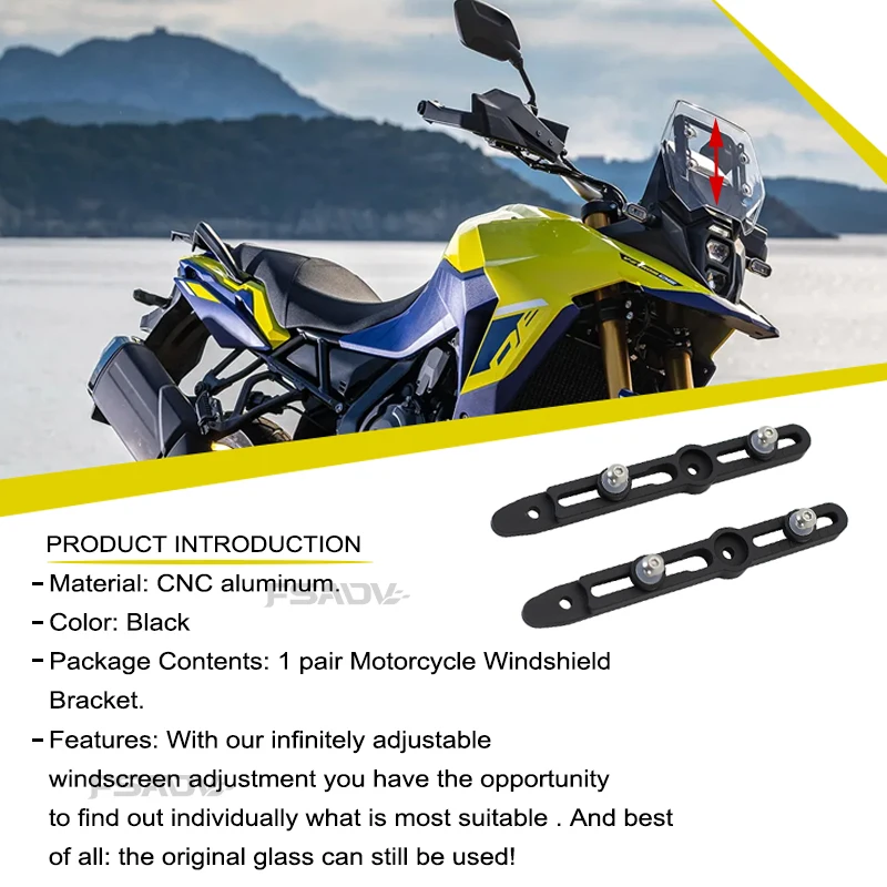 For Suzuki V-Strom 800DE DL800 V STROM DL 800 DE 2022 2023 2024 Windscreen Adjusters Motorcycle CNC Windshield Bracket