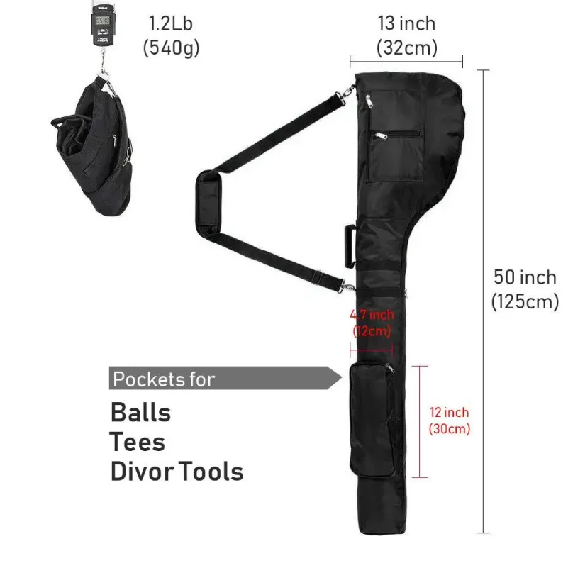Golf Sunday Bag Golf Club Bag Mini Golf Bag Training Practice Golf Bag Travel Case Foldable image 5