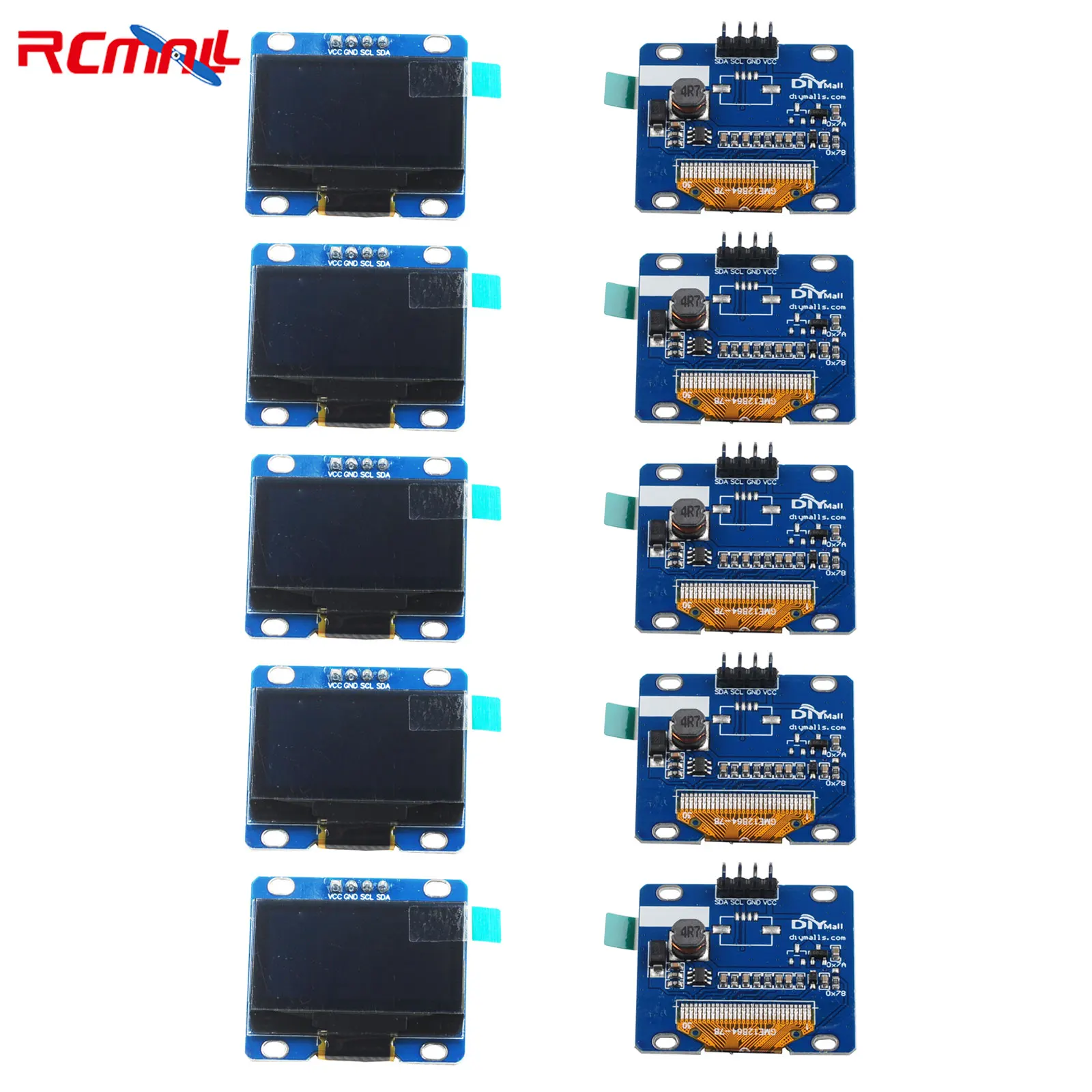 10PCS 1.3 Inch OLED Display Module Blue/White I2C IIC Serial 128X64 LCD LED SH1106 for Arduino 51 MSP420 STIM32 SCR