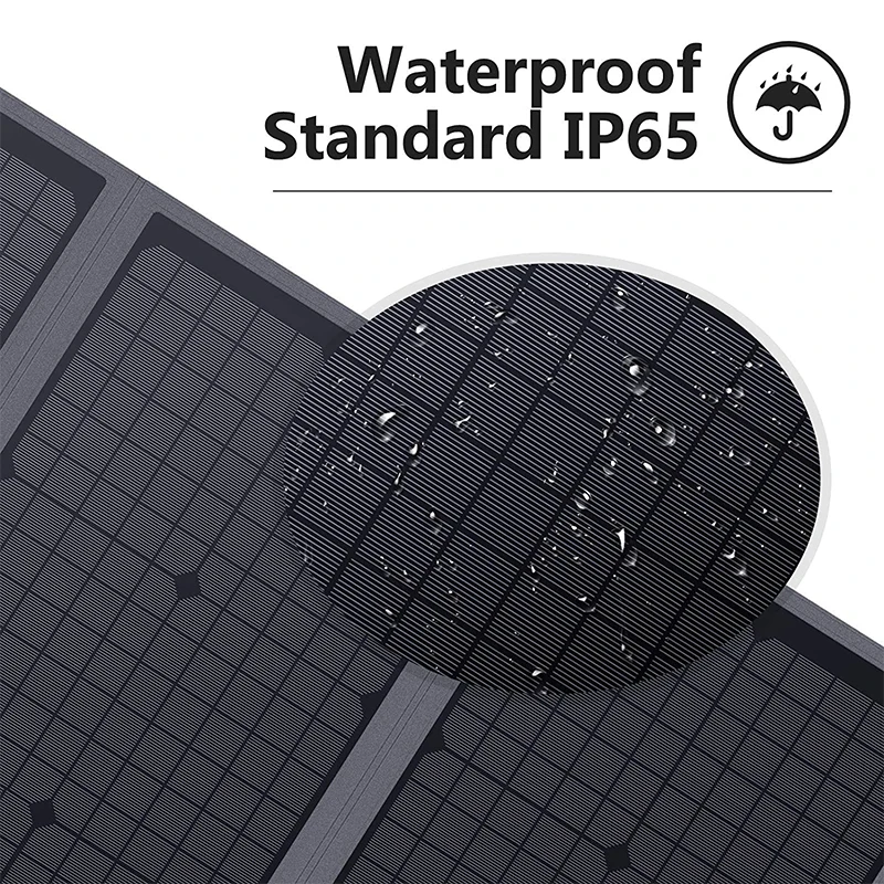 100W Solar Panels Portable Charger (19.6V/8.88A) with Adjustable Bracket Waterproof Anders Junction Box IP68