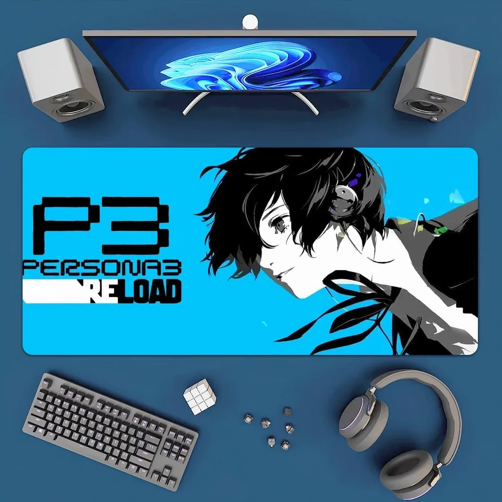 Game Persona 3 ricarica P3RE Mousepad Office tappetino per Mouse grande tappetini per tastiera gioco per Computer in gomma per PC tappetino per