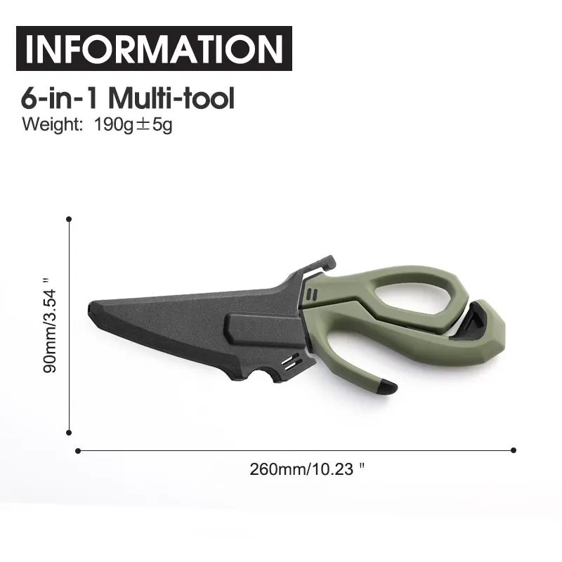 Outdoor Multifunctional Scissors Can Be Split Kitchen Fishbone Scissors Plastic Handle Bird Beak Scissors