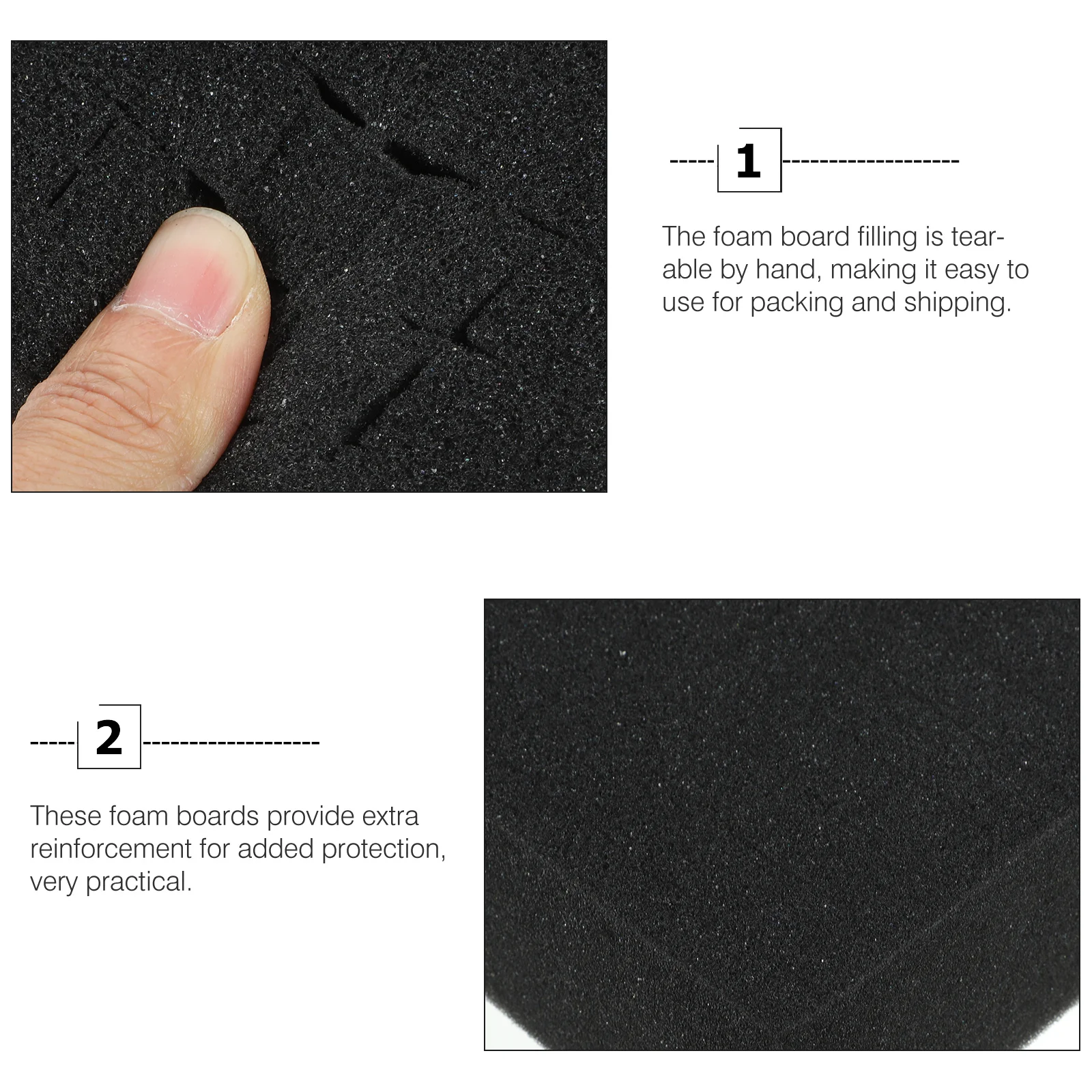 Delivery Packing Insert Featuring Hand-Tearable Grid Sponge Foam Board Reinforced Protection Liner for Express Shipping Fragile
