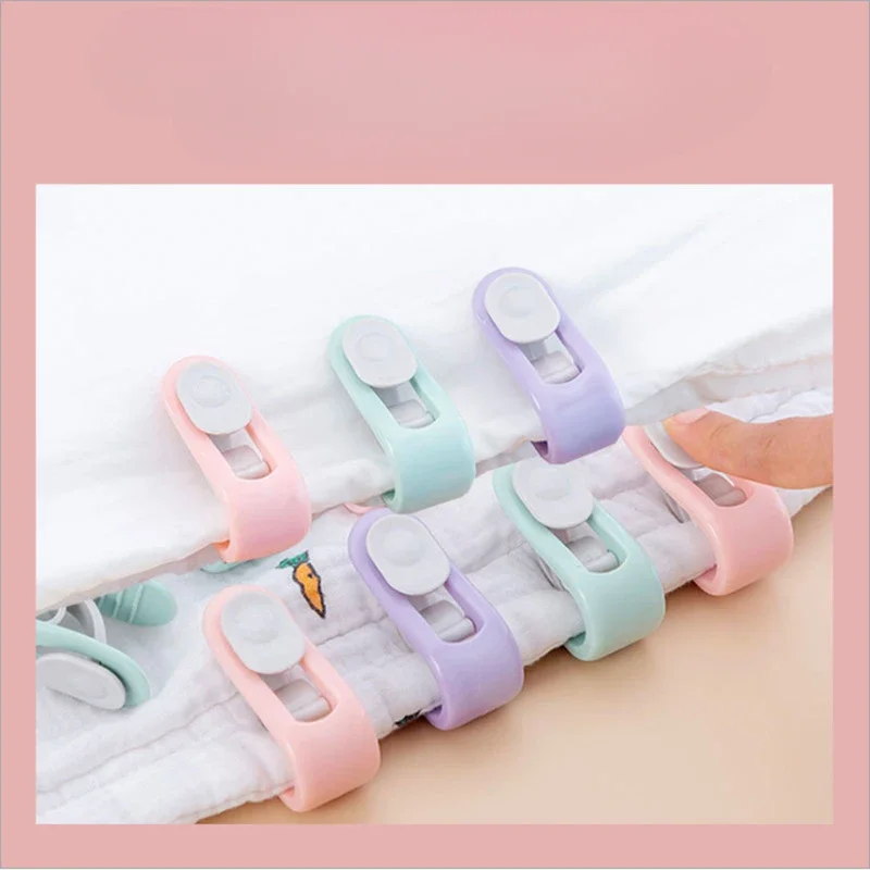 Hanger Clothes Pin Beach Towel Clips Bedspread Clip Children\'s Anti-slip Clothespins Laundry Nordic Quilt Clips Bed Sheet Clip