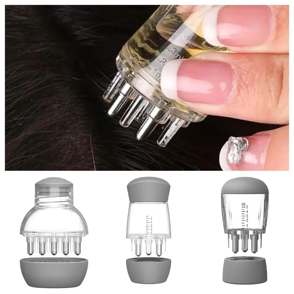 

Мини-аппликатор для масла кожи головы со шкалой, 5 мл, массажеры для кожи головы, жидкое направление против выпадения волос, аппликатор для масла для волос, лечение кожи головы