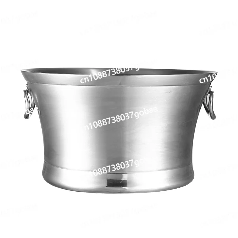 

304 Stainless Steel Double-layer Ice Bucket Waist Ice Cube Bucket