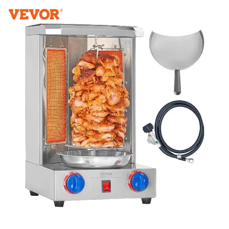 Vevor shawarma grill maschine13 lbs huhn shawarma kocher gas vertikal broiler gyro rotis serie ofen döner kebab für zu hause