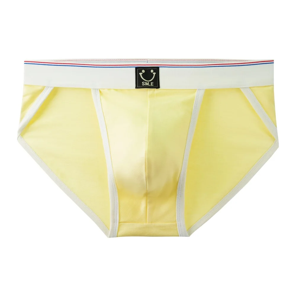 Men's Cotton Bikini Briefs High-cut Legs Comfort Casual Underwear High Fork Breathable Panties
