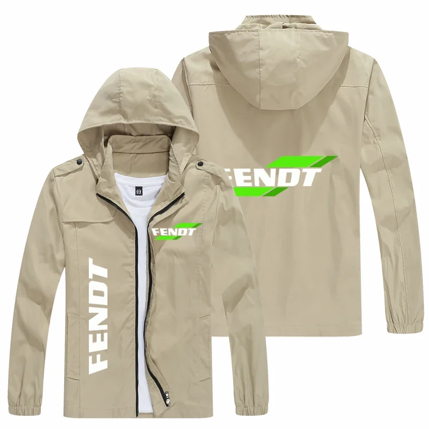 2023 Lente En Herfst Heren Fendt Logo Capuchon Populaire Print Casual Mode Loose Rider Jas Heren Street Basebal