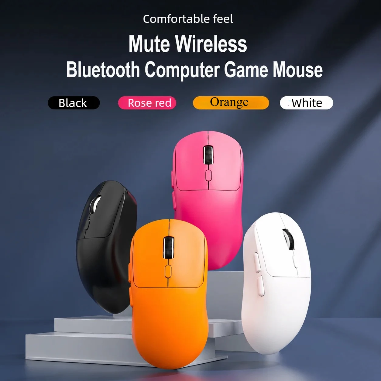 2.4 GHz Mute Wireless Mouse 4-Color Rechargeable Ergonomic Game Mouse Dual-Mode Bluetooth Computer Game Mouse Office Computer