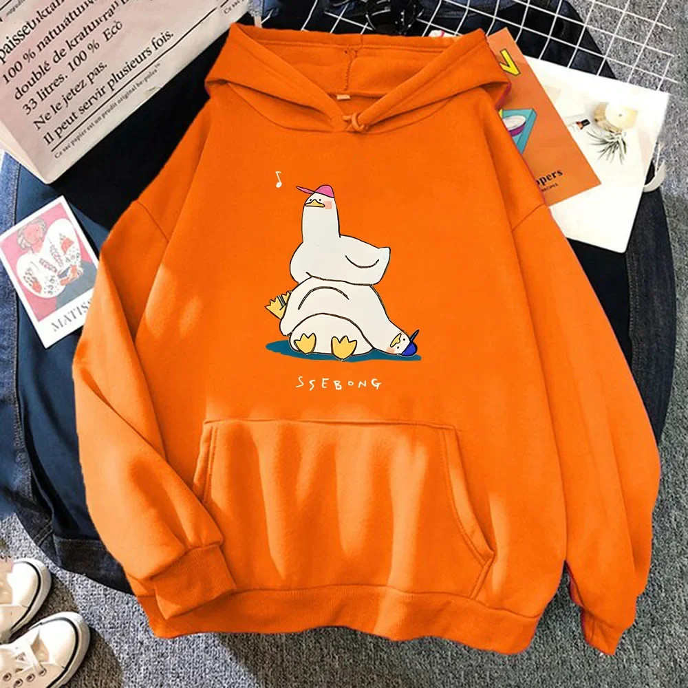 Funny Duck Hoodie I'm Sick of Everything Sweatshirt Fashion Women Clothing Cartoon Anime Pullover High Street Streetwear Men Top