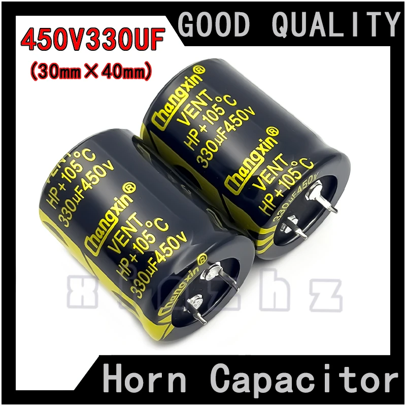 Horn Capacitor 450V 330Uf New Original Switch Power Adapter Durable Electrolytic Capacitor Specification 30mm×40mm