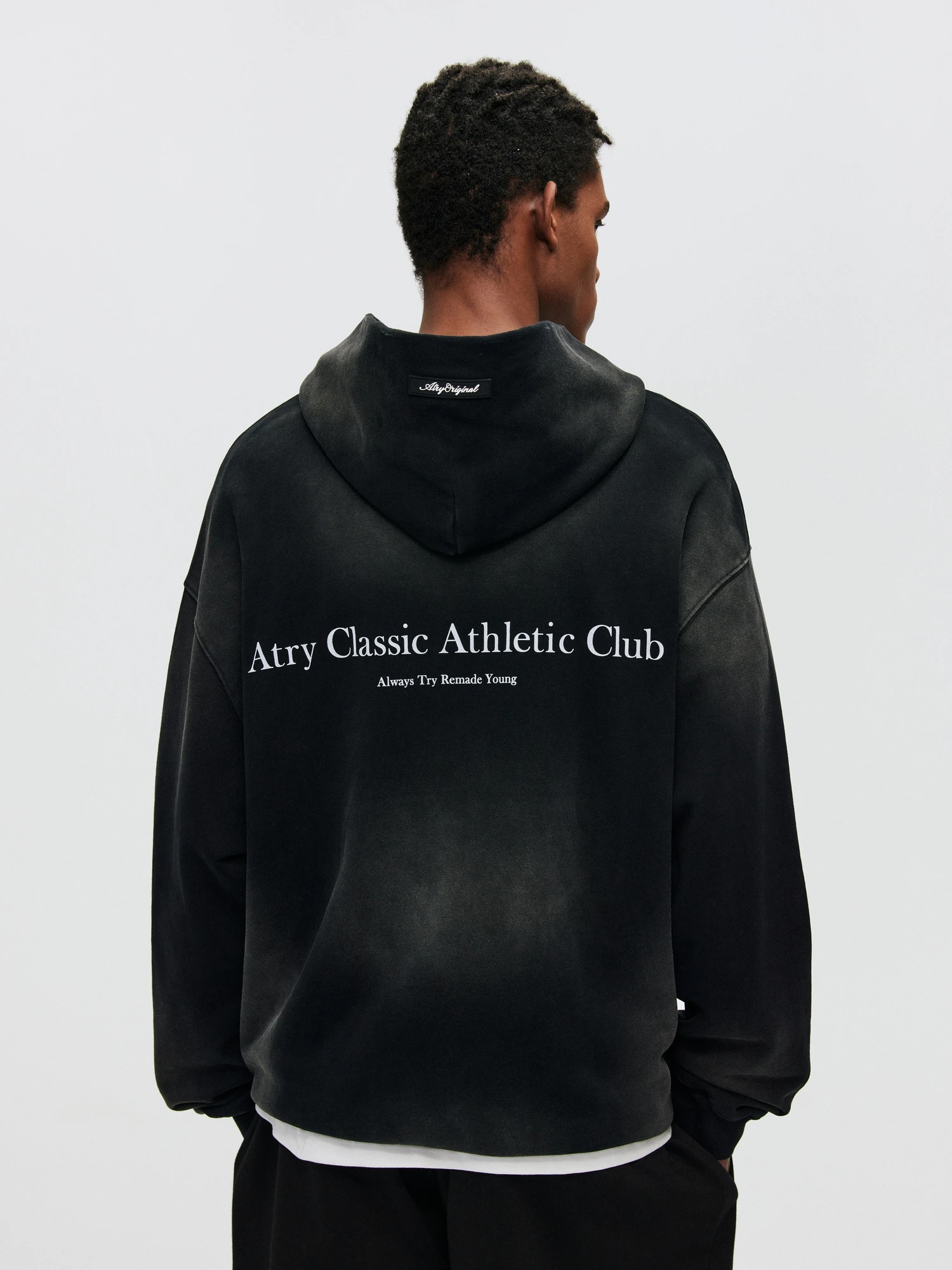 

ATRY Letter Slogan Series Waed винтажная толстовка с капюшоном свободного покроя мужская повседневная хлопковая толстовка High Street Sle весна осень