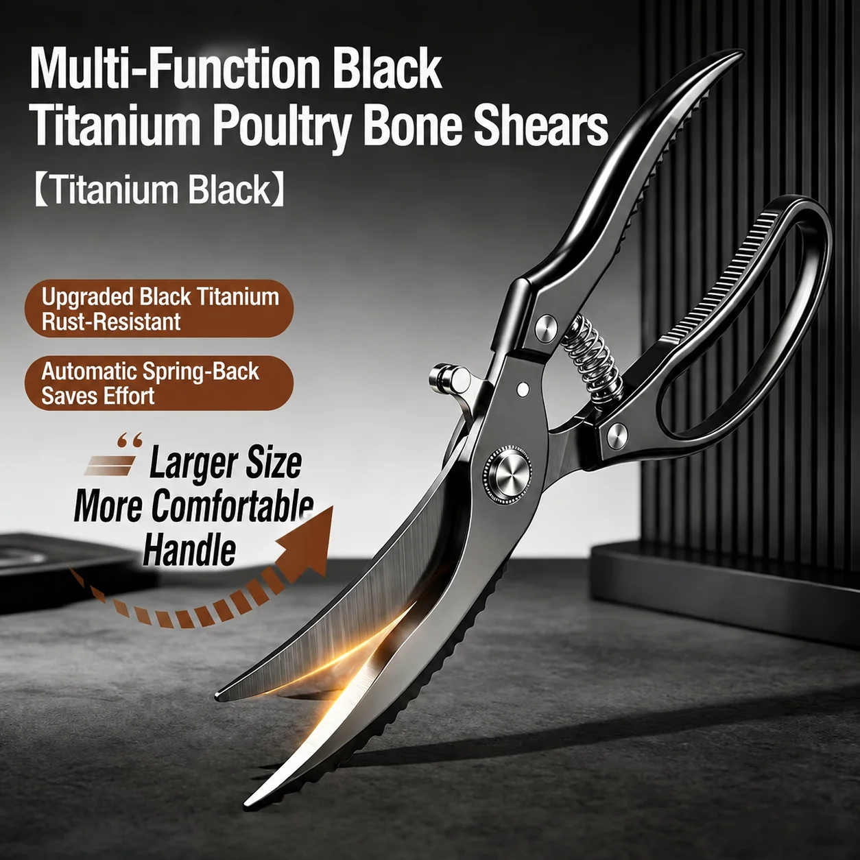 Multifunctional Kitchen Scissors for Home Use Food Cutting Strong Stainless Steel Chicken Bone Clippers High Hardness